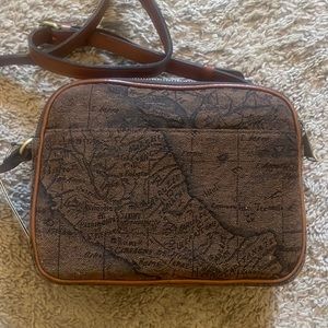 Brand New Patricia Nash Jacquard Map Purse/Crossbody Bag